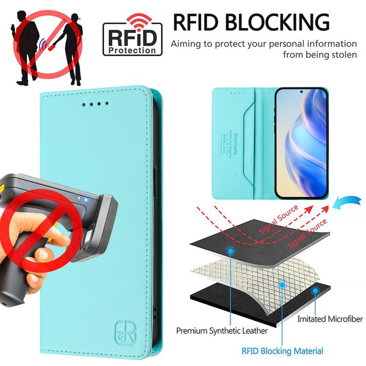 RC01 Dual-Folded Magnetic Suction RFID Leather Phone Case, For Galaxy S26 FE 5G, For Galaxy S26+ 5G, For Galaxy S26 Edge 5G, For Galaxy S26 Ultra 5G, For Galaxy S26 5G, For Galaxy S25 Edge 5G