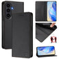 RC01 Dual-Folded Magnetic Suction RFID Leather Phone Case, For Galaxy S26 FE 5G, For Galaxy S26+ 5G, For Galaxy S26 Edge 5G, For Galaxy S26 Ultra 5G, For Galaxy S26 5G, For Galaxy S25 Edge 5G