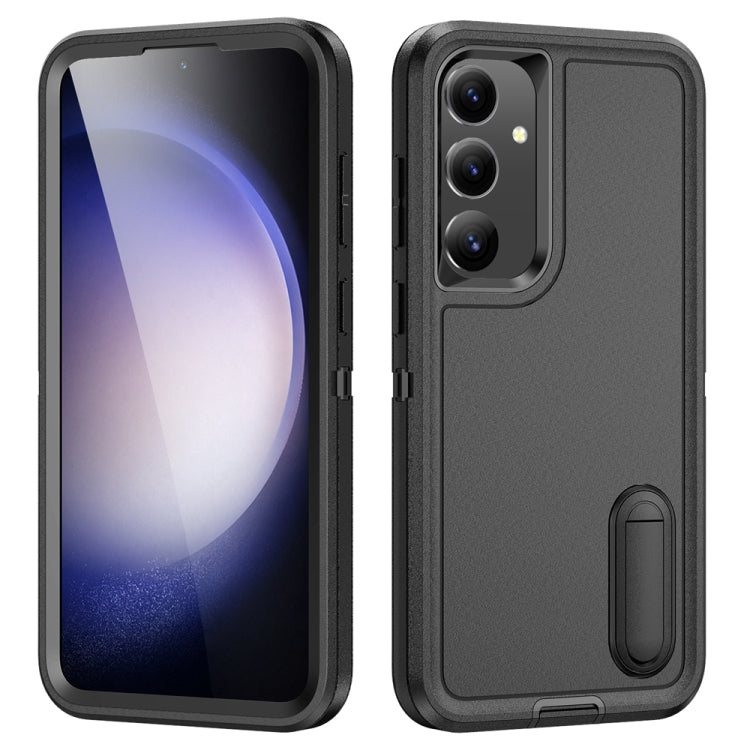 Rugged PC Hybrid Silicone Phone Case with Holder, For Samsung Galaxy S26 Ultra 5G, For Samsung Galaxy S26 5G, For Samsung Galaxy S25 FE 5G, For Samsung Galaxy S24 / S25 5G