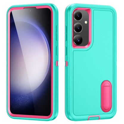 Rugged PC Hybrid Silicone Phone Case with Holder, For Samsung Galaxy S26 Ultra 5G, For Samsung Galaxy S26 5G, For Samsung Galaxy S25 FE 5G, For Samsung Galaxy S24 / S25 5G