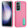 Rugged PC Hybrid Silicone Phone Case with Holder, For Samsung Galaxy S24+ / S25+ 5G, For Samsung Galaxy S25 Ultra 5G