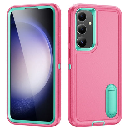 Rugged PC Hybrid Silicone Phone Case with Holder, For Samsung Galaxy S24+ / S25+ 5G, For Samsung Galaxy S25 Ultra 5G