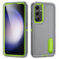 Rugged PC Hybrid Silicone Phone Case with Holder, For Samsung Galaxy S24+ / S25+ 5G, For Samsung Galaxy S25 Ultra 5G