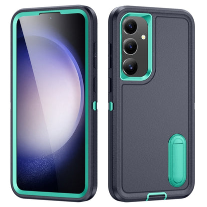 Rugged PC Hybrid Silicone Phone Case with Holder, For Samsung Galaxy S24+ / S25+ 5G, For Samsung Galaxy S25 Ultra 5G