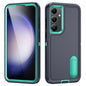 Rugged PC Hybrid Silicone Phone Case with Holder, For Samsung Galaxy S24+ / S25+ 5G, For Samsung Galaxy S25 Ultra 5G