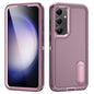 Rugged PC Hybrid Silicone Phone Case with Holder, For Samsung Galaxy S24+ / S25+ 5G, For Samsung Galaxy S25 Ultra 5G