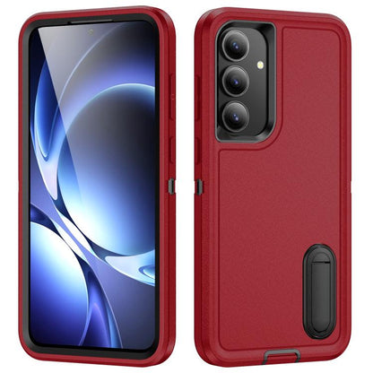 Rugged PC Hybrid Silicone Phone Case with Holder, For Samsung Galaxy S26 Ultra 5G, For Samsung Galaxy S26 5G, For Samsung Galaxy S25 FE 5G, For Samsung Galaxy S24 / S25 5G