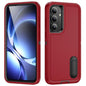 Rugged PC Hybrid Silicone Phone Case with Holder, For Samsung Galaxy S26 Ultra 5G, For Samsung Galaxy S26 5G, For Samsung Galaxy S25 FE 5G, For Samsung Galaxy S24 / S25 5G
