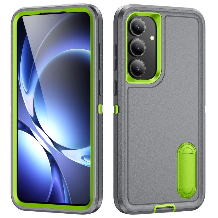 Rugged PC Hybrid Silicone Phone Case with Holder, For Samsung Galaxy S26 Ultra 5G, For Samsung Galaxy S26 5G, For Samsung Galaxy S25 FE 5G, For Samsung Galaxy S24 / S25 5G