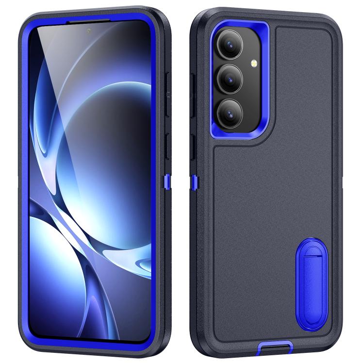 Rugged PC Hybrid Silicone Phone Case with Holder, For Samsung Galaxy S26 Ultra 5G, For Samsung Galaxy S26 5G, For Samsung Galaxy S25 FE 5G, For Samsung Galaxy S24 / S25 5G