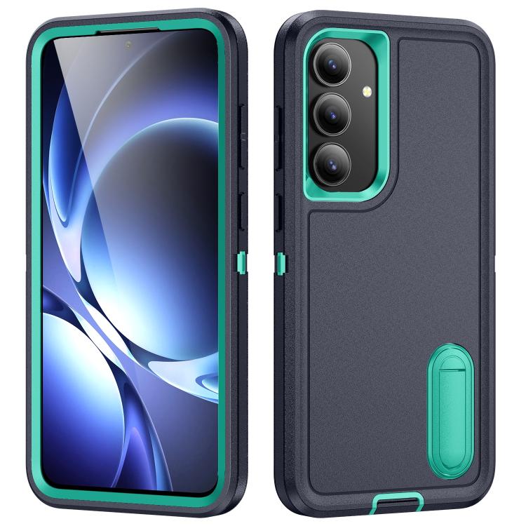 Rugged PC Hybrid Silicone Phone Case with Holder, For Samsung Galaxy S26 Ultra 5G, For Samsung Galaxy S26 5G, For Samsung Galaxy S25 FE 5G, For Samsung Galaxy S24 / S25 5G