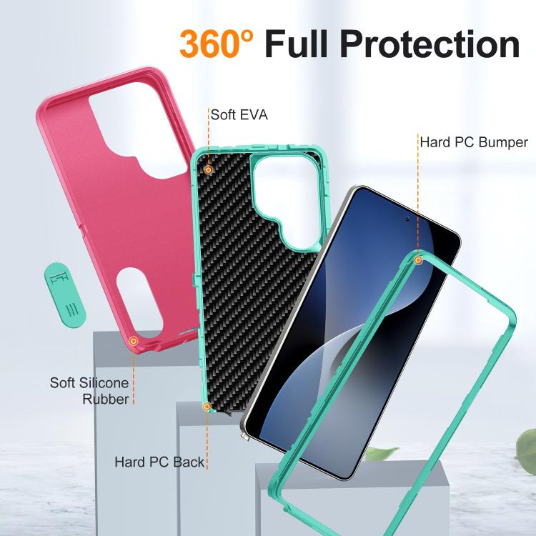 Rugged PC Hybrid Silicone Phone Case with Holder, For Samsung Galaxy S26 Ultra 5G, For Samsung Galaxy S26 5G, For Samsung Galaxy S25 FE 5G, For Samsung Galaxy S24 / S25 5G