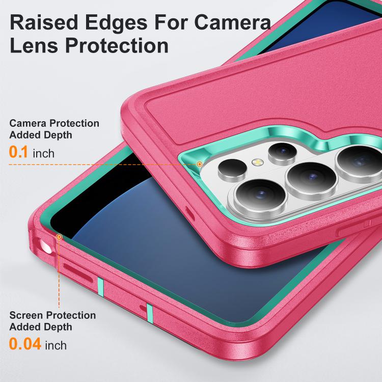 Rugged PC Hybrid Silicone Phone Case with Holder, For Samsung Galaxy S26 Ultra 5G, For Samsung Galaxy S26 5G, For Samsung Galaxy S25 FE 5G, For Samsung Galaxy S24 / S25 5G