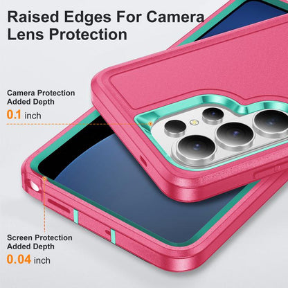 Rugged PC Hybrid Silicone Phone Case with Holder, For Samsung Galaxy S26 Ultra 5G, For Samsung Galaxy S26 5G, For Samsung Galaxy S25 FE 5G, For Samsung Galaxy S24 / S25 5G