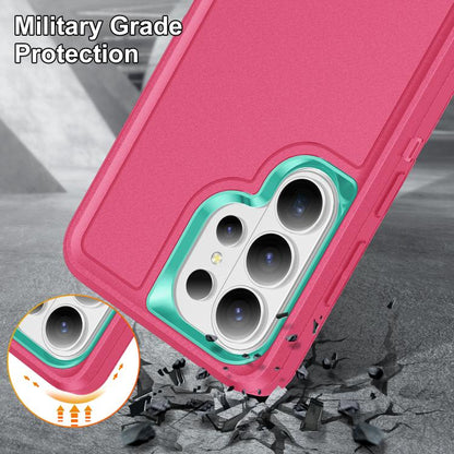Rugged PC Hybrid Silicone Phone Case with Holder, For Samsung Galaxy S26 Ultra 5G, For Samsung Galaxy S26 5G, For Samsung Galaxy S25 FE 5G, For Samsung Galaxy S24 / S25 5G
