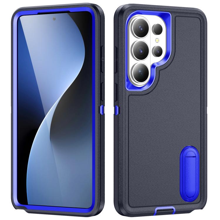 Rugged PC Hybrid Silicone Phone Case with Holder, For Samsung Galaxy S26 Ultra 5G, For Samsung Galaxy S26 5G, For Samsung Galaxy S25 FE 5G, For Samsung Galaxy S24 / S25 5G