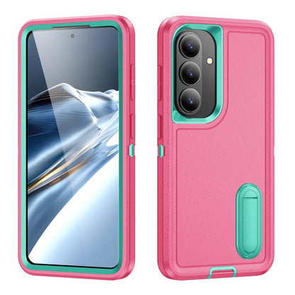 Rugged PC Hybrid Silicone Phone Case with Holder, For Samsung Galaxy S26 Ultra 5G, For Samsung Galaxy S26 5G, For Samsung Galaxy S25 FE 5G, For Samsung Galaxy S24 / S25 5G