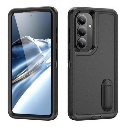 Rugged PC Hybrid Silicone Phone Case with Holder, For Samsung Galaxy S26 Ultra 5G, For Samsung Galaxy S26 5G, For Samsung Galaxy S25 FE 5G, For Samsung Galaxy S24 / S25 5G