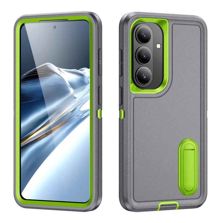 Rugged PC Hybrid Silicone Phone Case with Holder, For Samsung Galaxy S26 Ultra 5G, For Samsung Galaxy S26 5G, For Samsung Galaxy S25 FE 5G, For Samsung Galaxy S24 / S25 5G