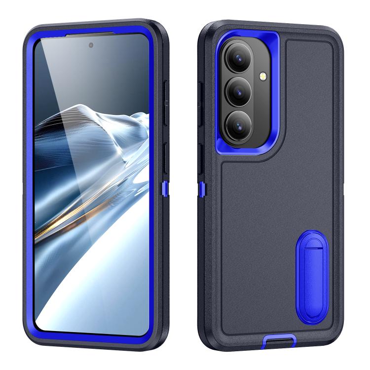 Rugged PC Hybrid Silicone Phone Case with Holder, For Samsung Galaxy S26 Ultra 5G, For Samsung Galaxy S26 5G, For Samsung Galaxy S25 FE 5G, For Samsung Galaxy S24 / S25 5G