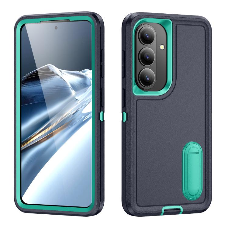 Rugged PC Hybrid Silicone Phone Case with Holder, For Samsung Galaxy S26 Ultra 5G, For Samsung Galaxy S26 5G, For Samsung Galaxy S25 FE 5G, For Samsung Galaxy S24 / S25 5G