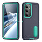 Rugged PC Hybrid Silicone Phone Case with Holder, For Samsung Galaxy S26 Ultra 5G, For Samsung Galaxy S26 5G, For Samsung Galaxy S25 FE 5G, For Samsung Galaxy S24 / S25 5G