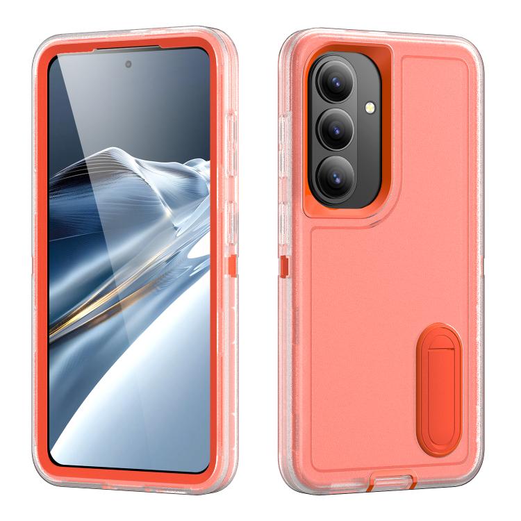 Rugged PC Hybrid Silicone Phone Case with Holder, For Samsung Galaxy S26 Ultra 5G, For Samsung Galaxy S26 5G, For Samsung Galaxy S25 FE 5G, For Samsung Galaxy S24 / S25 5G
