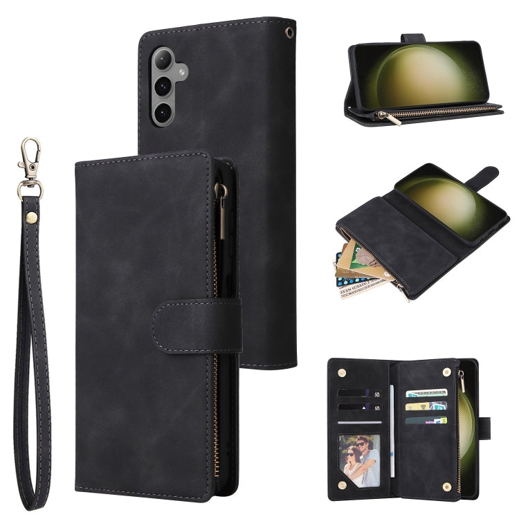 Multifunctional Frosted Zipper Wallet Leather Phone Case, For Samsung Galaxy S26+ 5G, For Samsung Galaxy S26 Ultra 5G, For Samsung Galaxy S26 5G, For Samsung Galaxy S25 FE 5G, For Samsung Galaxy S25 Edge 5G, For Samsung Galaxy S25 5G                   ...