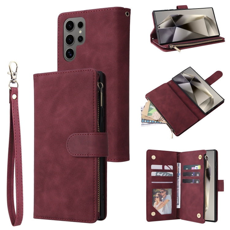 Multifunctional Frosted Zipper Wallet Leather Phone Case, For Samsung Galaxy S26+ 5G, For Samsung Galaxy S26 Ultra 5G, For Samsung Galaxy S26 5G, For Samsung Galaxy S25 FE 5G, For Samsung Galaxy S25 Edge 5G, For Samsung Galaxy S25 5G                   ...