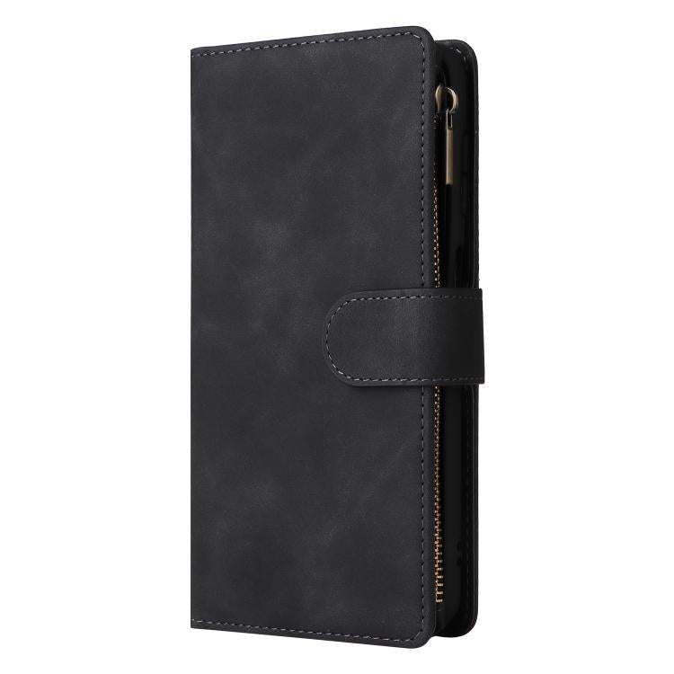 Multifunctional Frosted Zipper Wallet Leather Phone Case, For Galaxy S24 FE 5G, For Galaxy S23 FE 5G, For Galaxy S22+ 5G