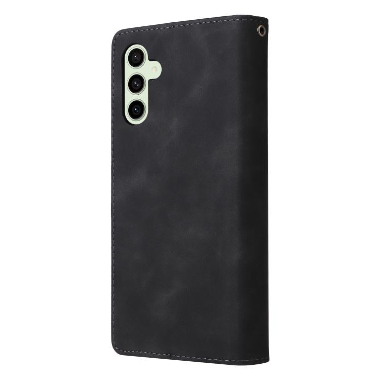 Multifunctional Frosted Zipper Wallet Leather Phone Case, For Galaxy S24 FE 5G, For Galaxy S23 FE 5G, For Galaxy S22+ 5G