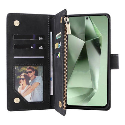 Multifunctional Frosted Zipper Wallet Leather Phone Case, For Galaxy S24 FE 5G, For Galaxy S23 FE 5G, For Galaxy S22+ 5G