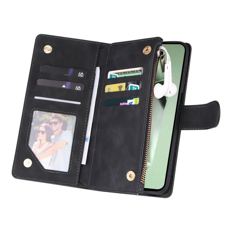 Multifunctional Frosted Zipper Wallet Leather Phone Case, For Galaxy S24 FE 5G, For Galaxy S23 FE 5G, For Galaxy S22+ 5G