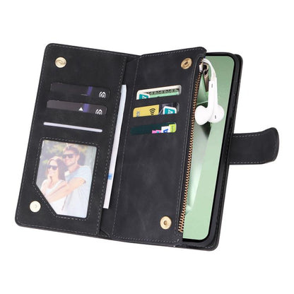 Multifunctional Frosted Zipper Wallet Leather Phone Case, For Galaxy S24 FE 5G, For Galaxy S23 FE 5G, For Galaxy S22+ 5G