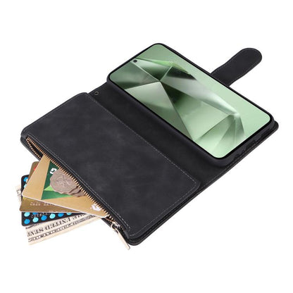 Multifunctional Frosted Zipper Wallet Leather Phone Case, For Galaxy S24 FE 5G, For Galaxy S23 FE 5G, For Galaxy S22+ 5G