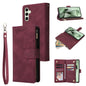 Multifunctional Frosted Zipper Wallet Leather Phone Case, For Galaxy S24 FE 5G, For Galaxy S23 FE 5G, For Galaxy S22+ 5G