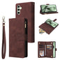 Multifunctional Frosted Zipper Wallet Leather Phone Case, For Galaxy S24 FE 5G, For Galaxy S23 FE 5G, For Galaxy S22+ 5G