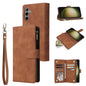 Multifunctional Frosted Zipper Wallet Leather Phone Case, For Galaxy S24 FE 5G, For Galaxy S23 FE 5G, For Galaxy S22+ 5G