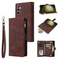 Multifunctional Frosted Zipper Wallet Leather Phone Case, For Galaxy S24 FE 5G, For Galaxy S23 FE 5G, For Galaxy S22+ 5G