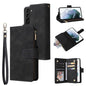 Multifunctional Frosted Zipper Wallet Leather Phone Case, For Galaxy S24 FE 5G, For Galaxy S23 FE 5G, For Galaxy S22+ 5G