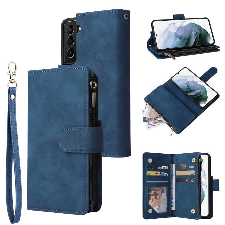 Multifunctional Frosted Zipper Wallet Leather Phone Case, For Galaxy S24 FE 5G, For Galaxy S23 FE 5G, For Galaxy S22+ 5G