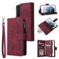 Multifunctional Frosted Zipper Wallet Leather Phone Case, For Galaxy S24 FE 5G, For Galaxy S23 FE 5G, For Galaxy S22+ 5G