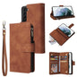 Multifunctional Frosted Zipper Wallet Leather Phone Case, For Galaxy S24 FE 5G, For Galaxy S23 FE 5G, For Galaxy S22+ 5G