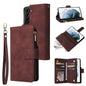 Multifunctional Frosted Zipper Wallet Leather Phone Case, For Galaxy S24 FE 5G, For Galaxy S23 FE 5G, For Galaxy S22+ 5G