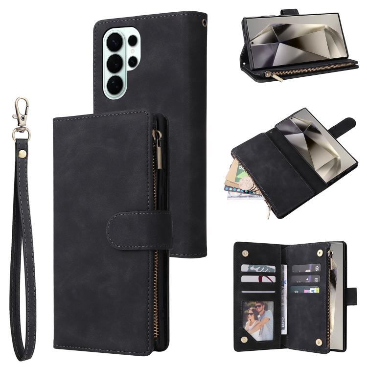 Multifunctional Frosted Zipper Wallet Leather Phone Case, For Samsung Galaxy S26+ 5G, For Samsung Galaxy S26 Ultra 5G, For Samsung Galaxy S26 5G, For Samsung Galaxy S25 FE 5G, For Samsung Galaxy S25 Edge 5G, For Samsung Galaxy S25 5G                   ...