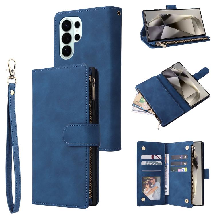 Multifunctional Frosted Zipper Wallet Leather Phone Case, For Samsung Galaxy S26+ 5G, For Samsung Galaxy S26 Ultra 5G, For Samsung Galaxy S26 5G, For Samsung Galaxy S25 FE 5G, For Samsung Galaxy S25 Edge 5G, For Samsung Galaxy S25 5G                   ...