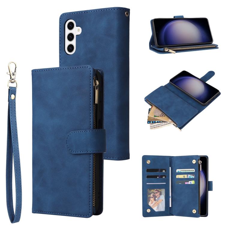Multifunctional Frosted Zipper Wallet Leather Phone Case, For Samsung Galaxy S26+ 5G, For Samsung Galaxy S26 Ultra 5G, For Samsung Galaxy S26 5G, For Samsung Galaxy S25 FE 5G, For Samsung Galaxy S25 Edge 5G, For Samsung Galaxy S25 5G                   ...
