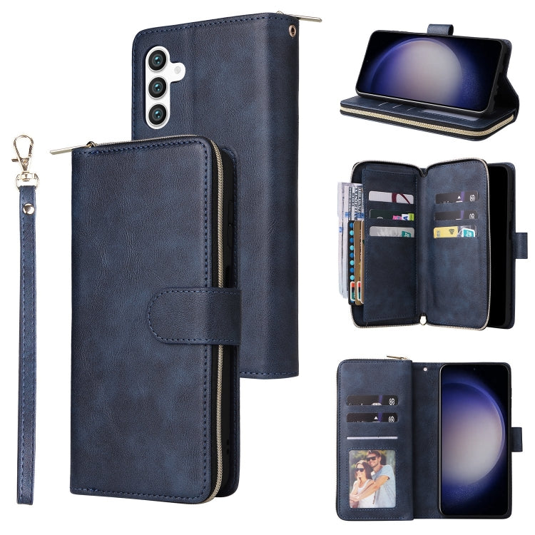 9-Card Slots Zipper Wallet Bag Leather Phone Case, For Samsung Galaxy S26+ 5G, For Samsung Galaxy S26 Ultra 5G, For Samsung Galaxy S26 5G, For Samsung Galaxy S25 FE 5G, For Samsung Galaxy S25 Edge 5G, For Samsung Galaxy S25 5G, For Samsung Galaxy S25+ ...