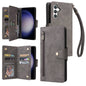 Rivet Buckle 9 Cards Three Fold Leather Phone Case, For Samsung Galaxy S26+ 5G, For Samsung Galaxy S26 Ultra 5G, For Samsung Galaxy S26 5G, For Samsung Galaxy S25 FE 5G, For Samsung Galaxy S25 Edge 5G, For Samsung Galaxy S25 5G, For Samsung Galaxy S25+...