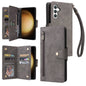 Rivet Buckle 9 Cards Three Fold Leather Phone Case, For Samsung Galaxy S26+ 5G, For Samsung Galaxy S26 Ultra 5G, For Samsung Galaxy S26 5G, For Samsung Galaxy S25 FE 5G, For Samsung Galaxy S25 Edge 5G, For Samsung Galaxy S25 5G, For Samsung Galaxy S25+...